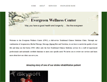 Tablet Screenshot of evergreenwellness.com